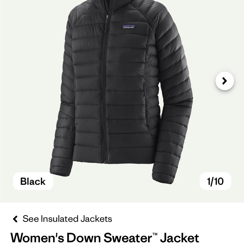 Patagonia Women's Black Puffer Jacket Small